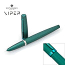 Diplomat Viper Guilloche Fountain Pen, Green, Fine/Medium Nib