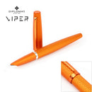 Diplomat Viper Guilloche Fountain Pen, Orange, Fine/Medium Nib