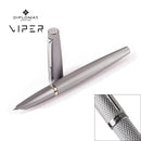 Diplomat Viper Guilloche Fountain Pen, Silver, Fine/Medium Nib