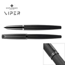 Diplomat Viper Guilloche Fountain Pen, Black, Fine/Medium Nib