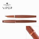 Diplomat Viper Guilloche Fountain Pen, Brown, Fine/Medium Nib