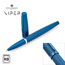 Diplomat Viper Guilloche Rollerball Pen, Blue
