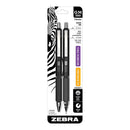 Zebra G/M-350 Metal Barrel Gel Pen & 0.7mm Mechanical Pencil Set, Space Black