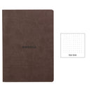 Rhodia Rhodiarama Softcover Notebook A5 - 5.8" x 8.3" (148 x 210mm) Dot Grid, Chocolate Cover