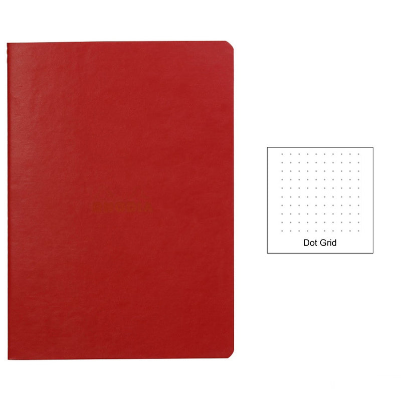 Rhodia Rhodiarama Softcover Notebook A5 - 5.8" x 8.3" (148 x 210mm) Dot Grid, Poppy Red Cover