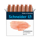 Pk/6 Schneider Pastel Fountain Pen Ink Cartridges, Apricot