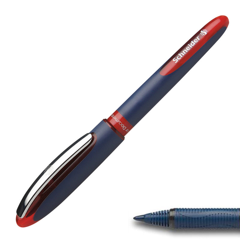 Schneider One Business Rollerball Pen, 0.6 mm, Red