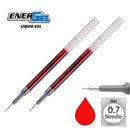 2 Pk Pentel LRN7-B EnerGel Refills, 0.7 mm Medium Needle Tip, Red - iPenStore