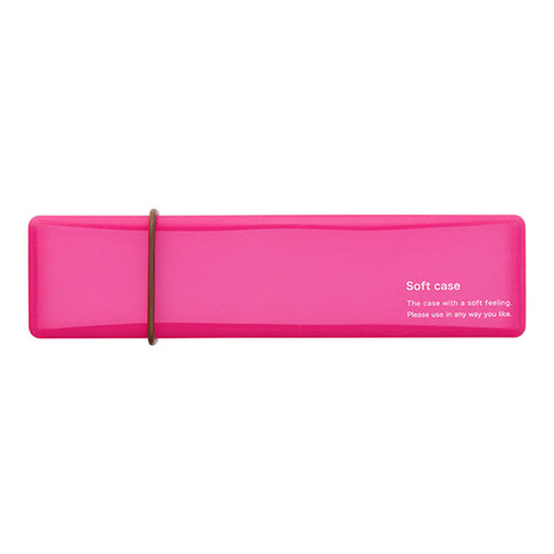 Midori Soft Silicone Pen Case, Pink