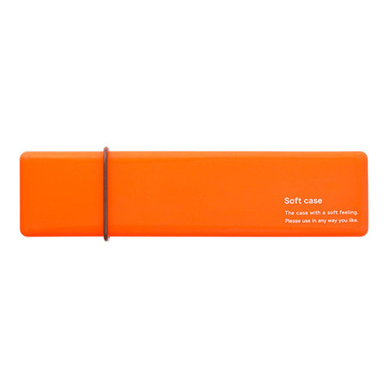 Midori Soft Silicone Pen Case, Orange