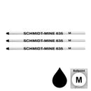 3 Pack - Schmidt 635 D1 Ballpoint Refills for Mini & Multi-Pens, Black Medium - iPenStore