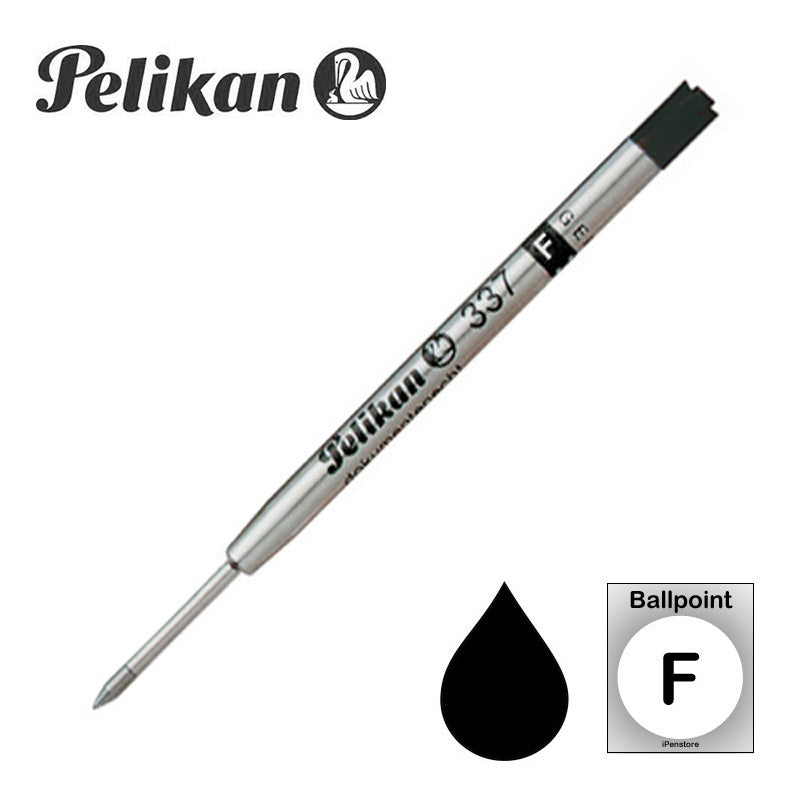 Pelikan 337F Giant Ballpoint Refill, Black, Fine, 0.8 mm