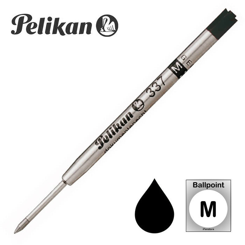 Pelikan 337M Giant Ballpoint Refill, Black, Medium, 1.0 mm
