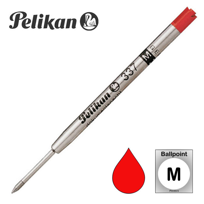 Pelikan 337M Giant Ballpoint Refill, Red, Medium, 1.0 mm