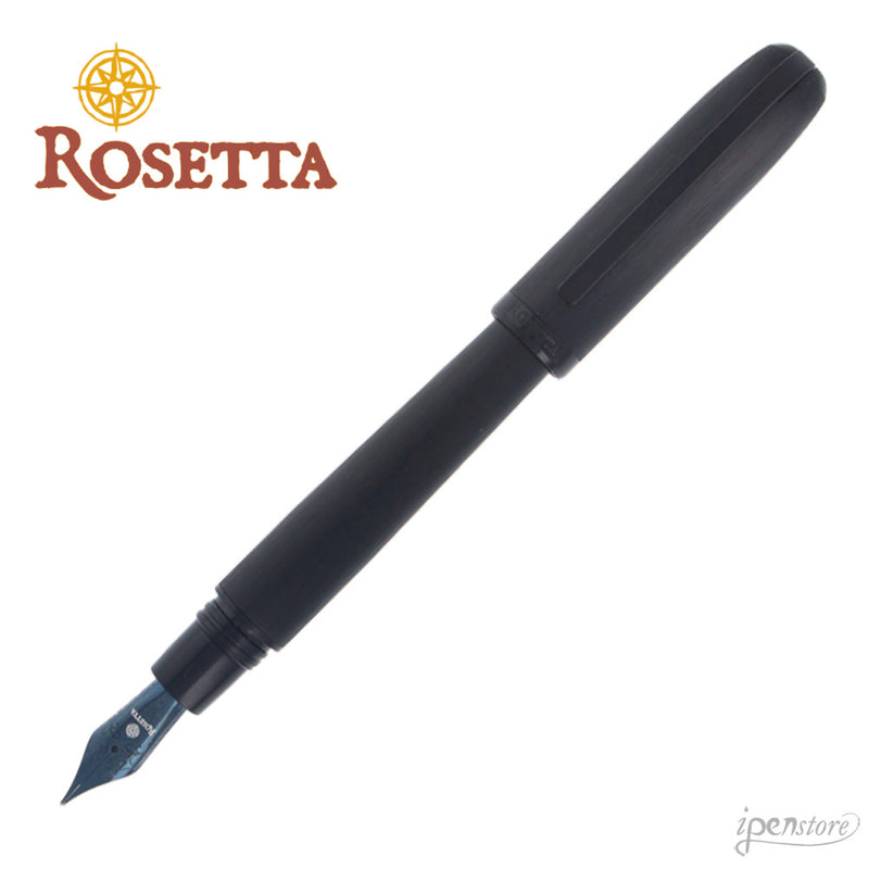 Rosetta Vulcan Fountain Pen, "Stealth" Matte Black