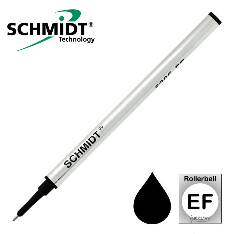 Schmidt 5285 Needlepoint Refill for Rollerball Pens, 0.5 mm, Black EF