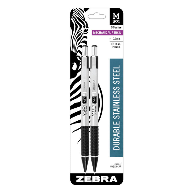 Pk/2 Zebra M-301 Mechanical Pencils, 0.7 mm