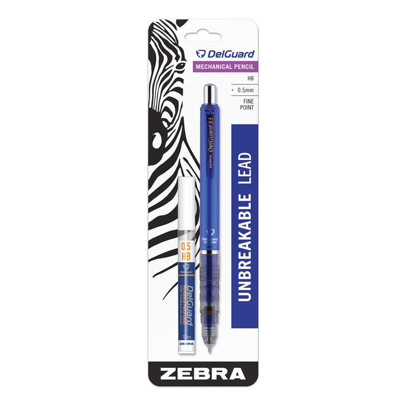Zebra DelGuard Mechanical Pencil, 0.5 mm, Blue