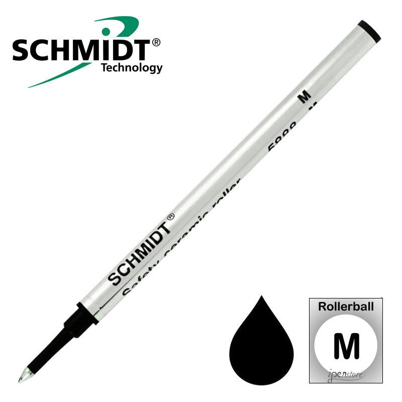 Schmidt 5888 Safety Ceramic Rollerball Refill, Black Medium