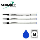 Pk/3 Schmidt 5888 Safety Ceramic Rollerball Refills, Blue Medium