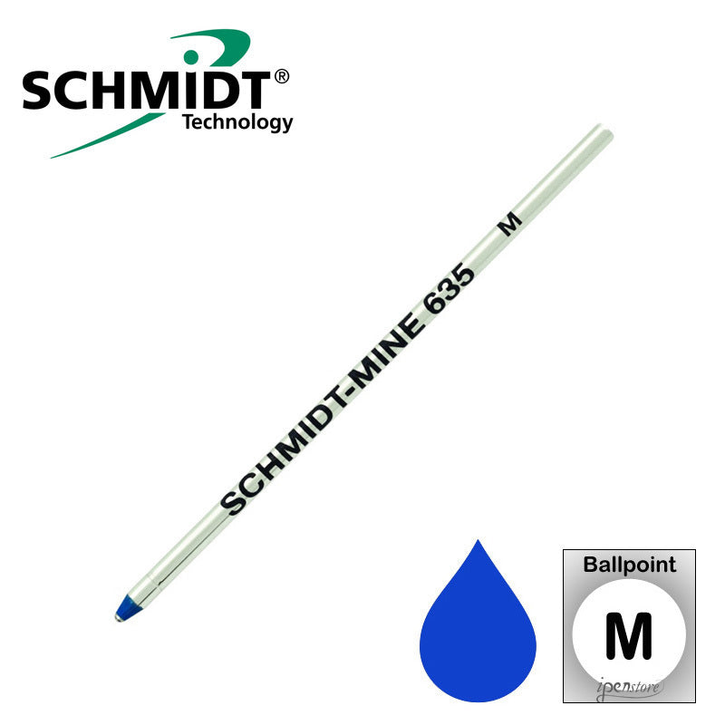 Schmidt 635 Mini Ballpoint Refill, D1, Blue, Medium