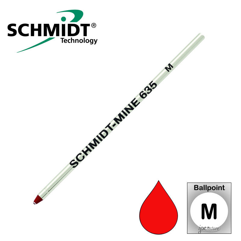 Schmidt 635 Mini Ballpoint Refill, D1, Red, Medium