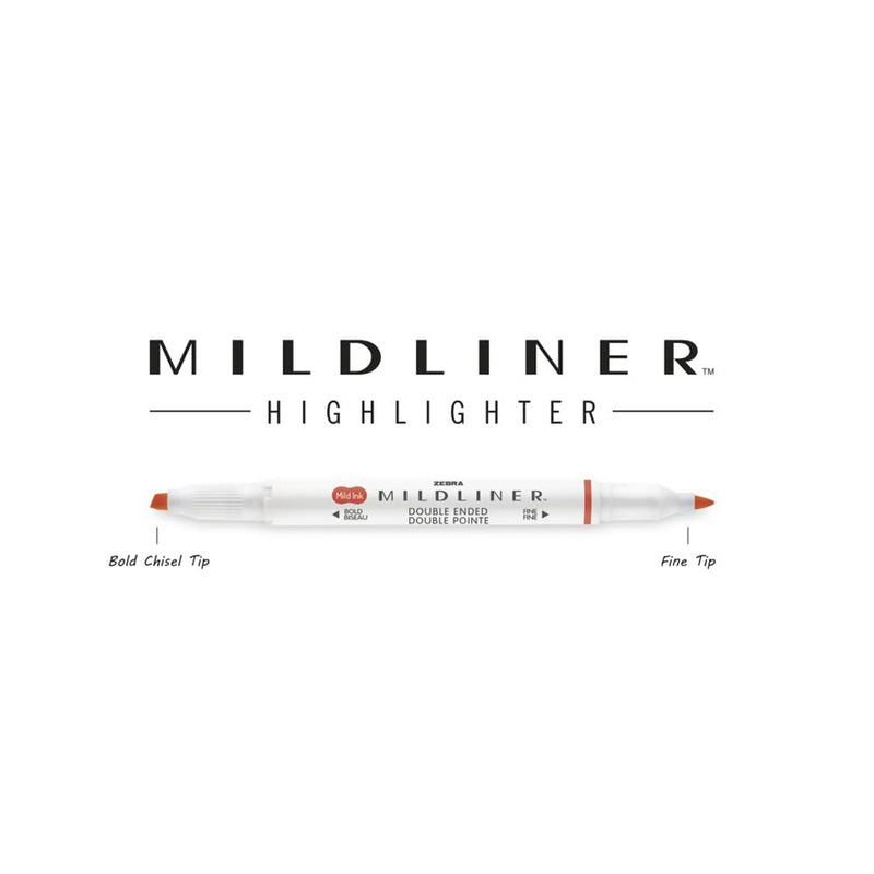 Zebra Mildliner Double Ended Highlighters ChiselFine Point White