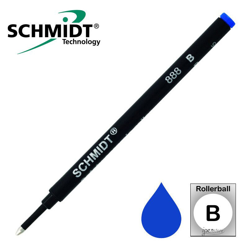 Schmidt 888 Safety Ceramic Rollerball Refill, Blue, Broad 1.0 mm