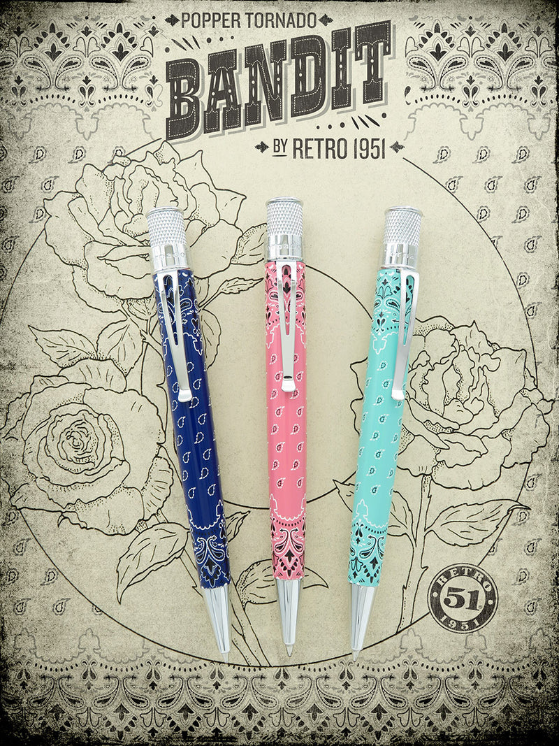 Retro 51 Tornado Ltd Edition Ballpoint Pen, Bandit, Navy Blue (Butch)