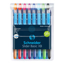 Set/8 Schneider Slider Basic Viscoglide Ballpoint Pens, 8 Colors