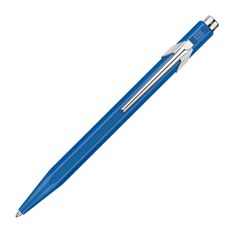 Caran d'Ache 849 Colormat-X Swiss Made Metal Ballpoint Pen, Blue