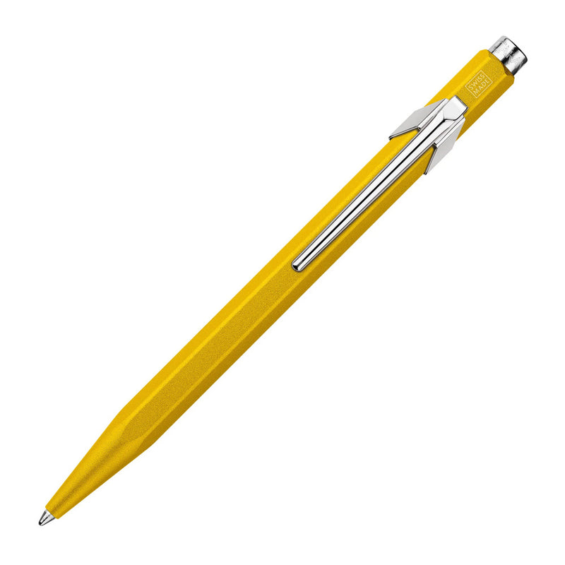 Caran d'Ache 849 Colormat-X Swiss Made Metal Ballpoint Pen, Yellow