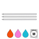 Pk/3 Monteverde D13 Mini (D1) Ballpoint Refills, Orange-Pink-Turquoise