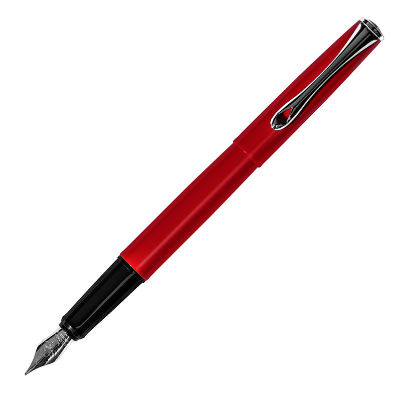 Diplomat Esteem Fountain Pen, Red Lacquer, Medium Nib