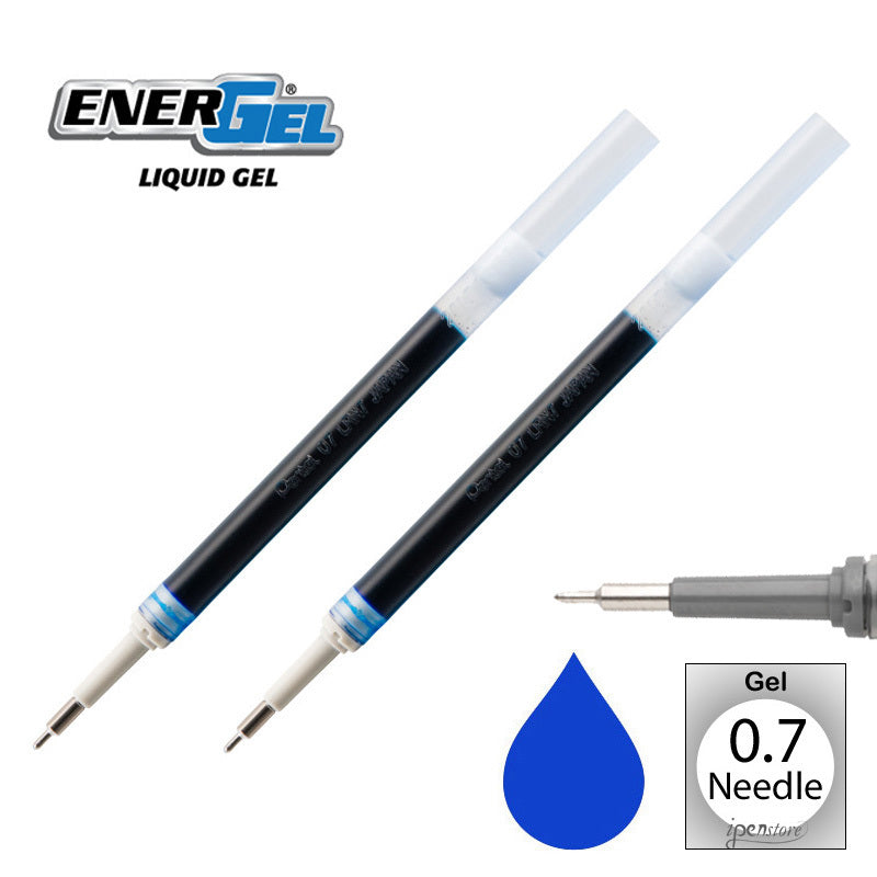 2 Pk Pentel LRN7-C EnerGel Refills, 0.7 mm Medium Needle Tip, Blue