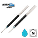 2 Pk Pentel LR7-S EnerGel Refills, 0.7 mm Medium, Sky Blue