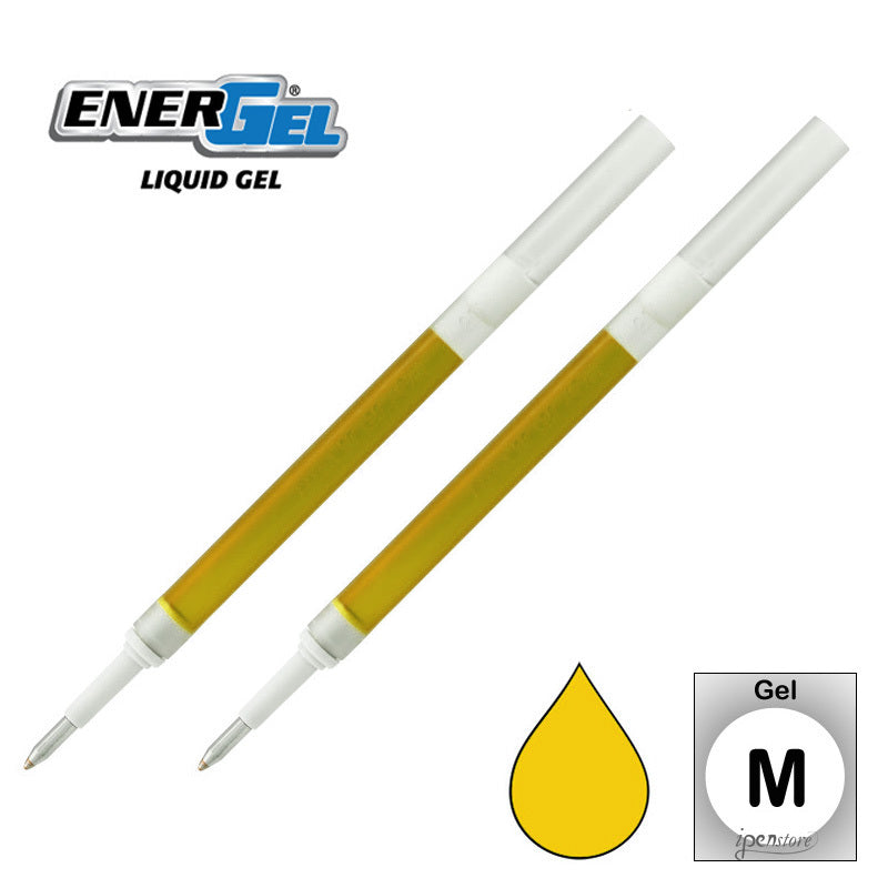 2 Pk Pentel LR7-G EnerGel Refills, 0.7 mm Medium, Yellow