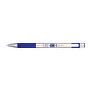 Pk/2 Zebra F-301 Stainless Steel Barrel Ballpoint Pens, Blue