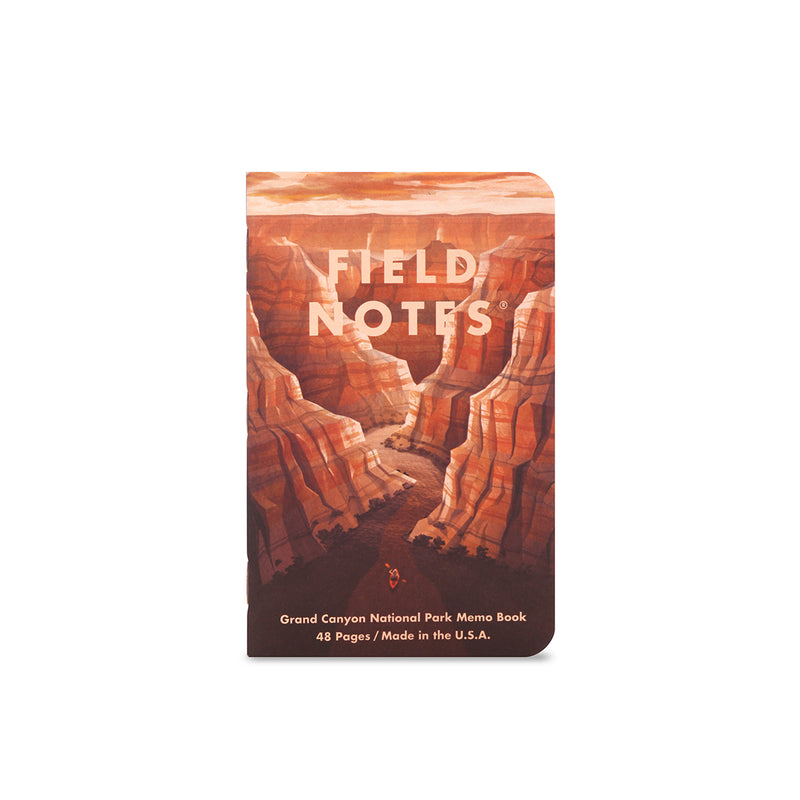 3 Field Notes Notebooks, 3.5" x 5.5", National Parks, Series B, Grand Canyon-Joshua Tree-Mt Rainier