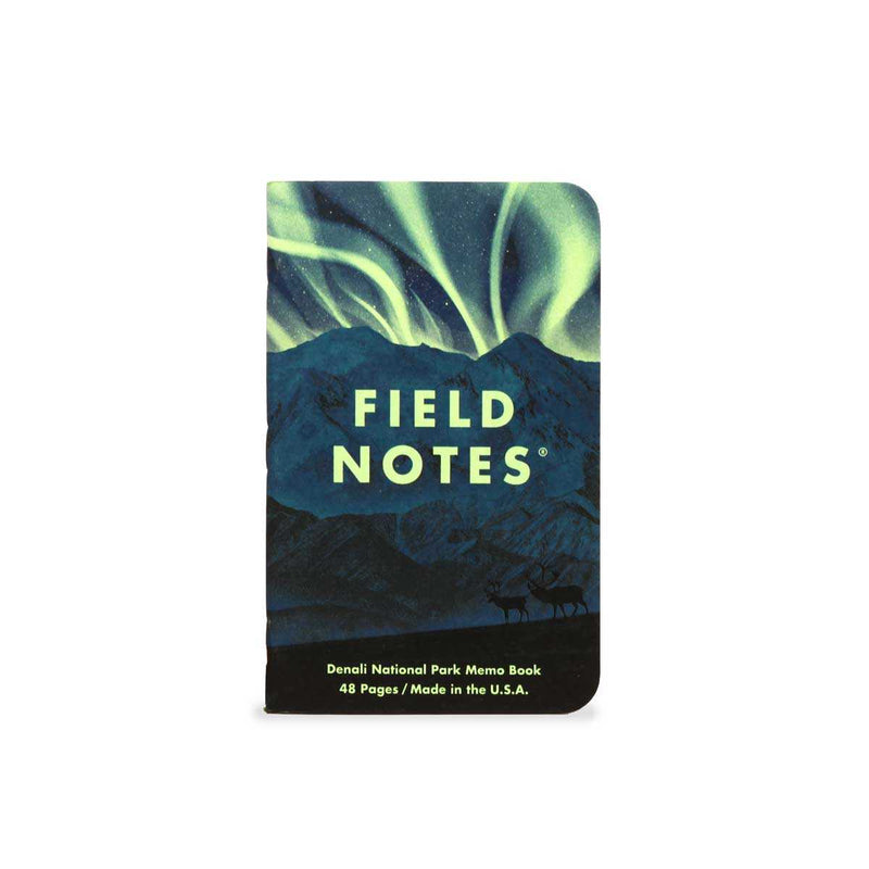 3 Field Notes Notebooks, 3.5" x 5.5", National Parks, Series E, Denali-Cuyahoga-Olympic