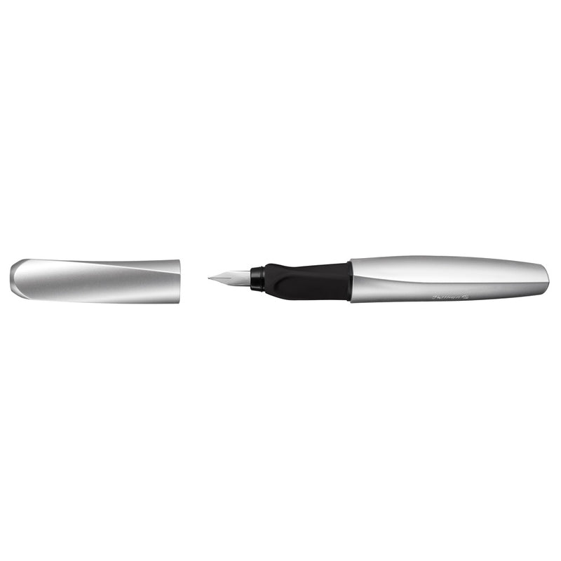 Pelikan Twist Fountain Pen, Silver, Medium Nib
