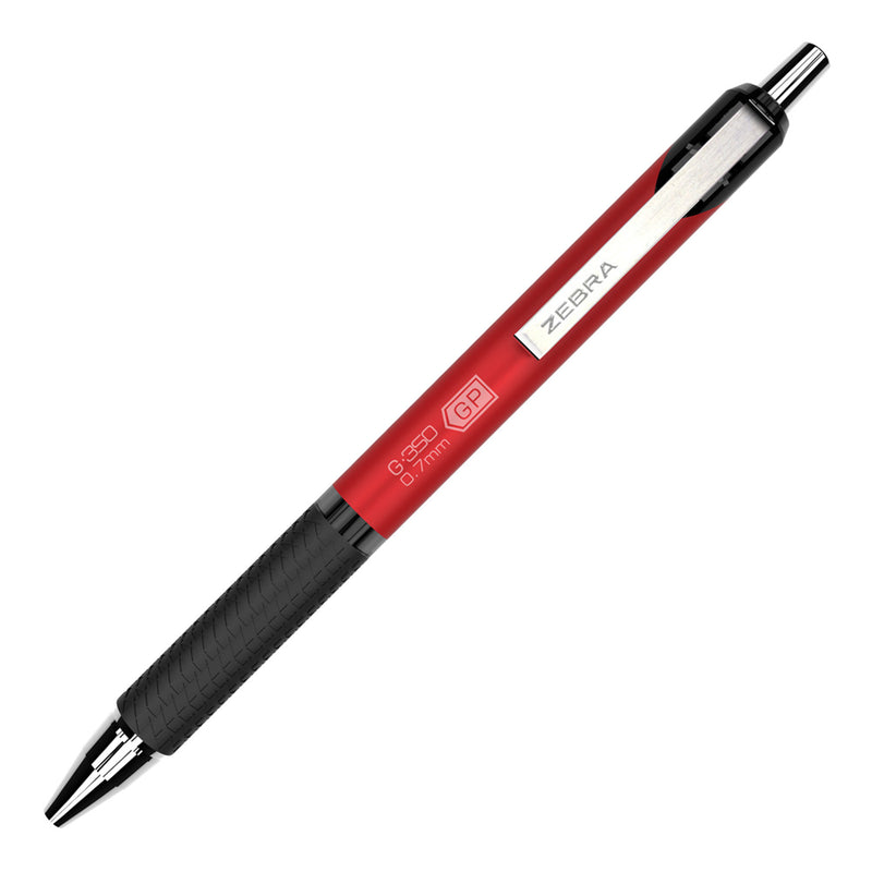 Zebra G/M-350 Metal Barrel Gel Pen & 0.7mm Mechanical Pencil Set, Crimson Red
