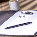 Zebra G-450 Premium Metal Barrel Retractable Gel Pen, Rubber Grip, Black