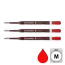 Pk/3 Schneider Gelion+ Gel Ballpoint Refills, Red M (0.7mm)