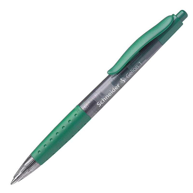 Schneider Gelion 1 Retractable Gel Ink Pen, Green