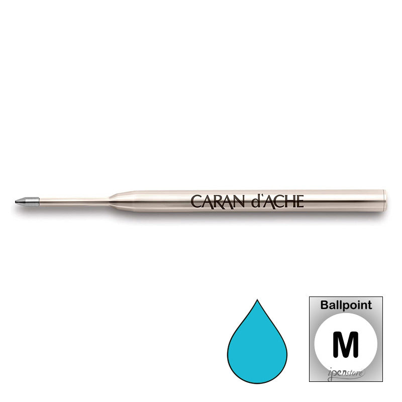 Caran d'Ache Goliath Ballpoint Pen Refill, Turquoise Medium