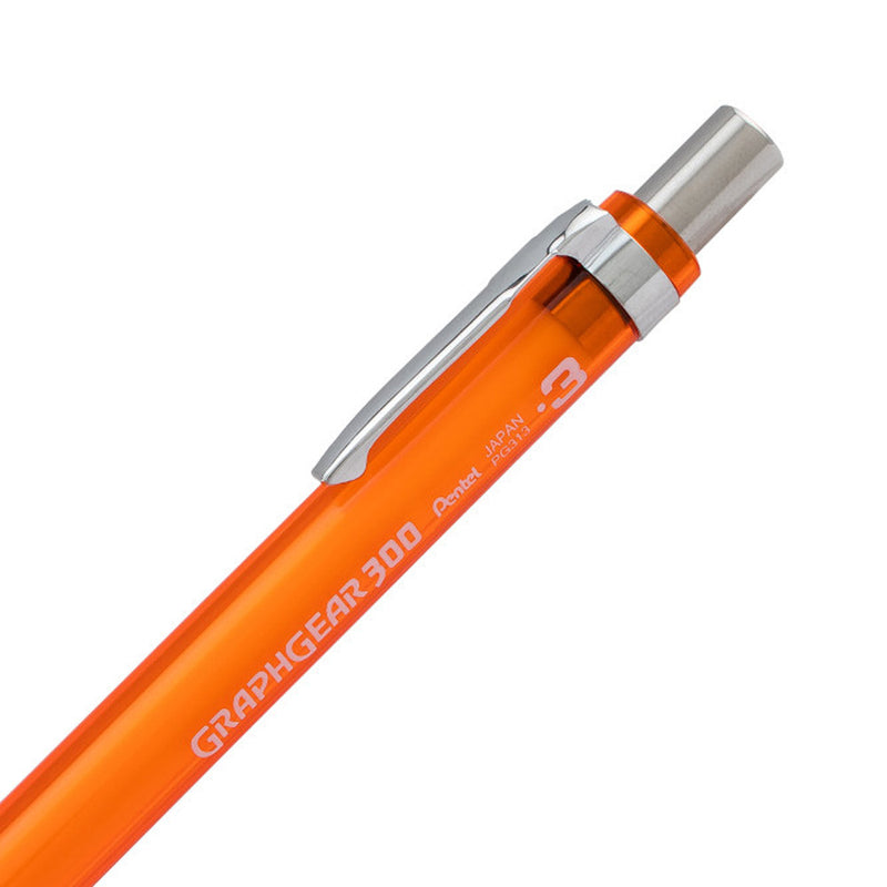 Pentel GraphGear 300 Mechanical Pencil, Orange 0.3 mm