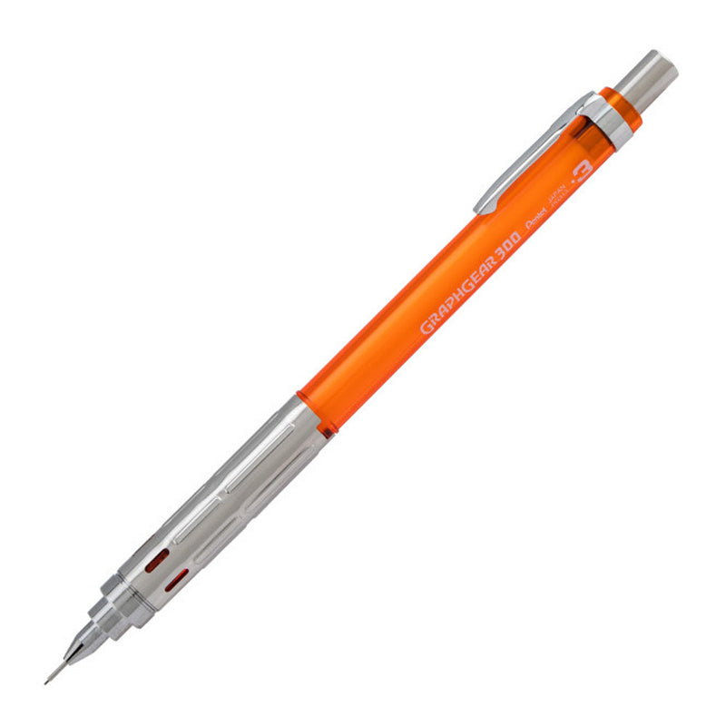 Pentel GraphGear 300 Mechanical Pencil, Orange 0.3 mm