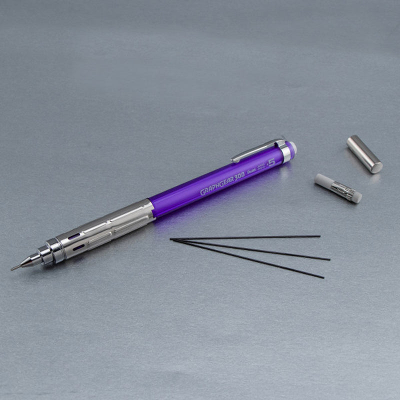 Pentel GraphGear 300 Mechanical Pencil, Violet, 0.5 mm