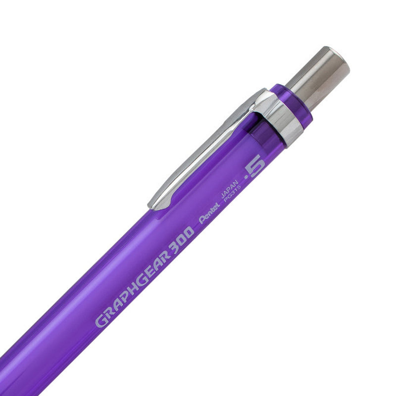 Pentel GraphGear 300 Mechanical Pencil, Violet, 0.5 mm